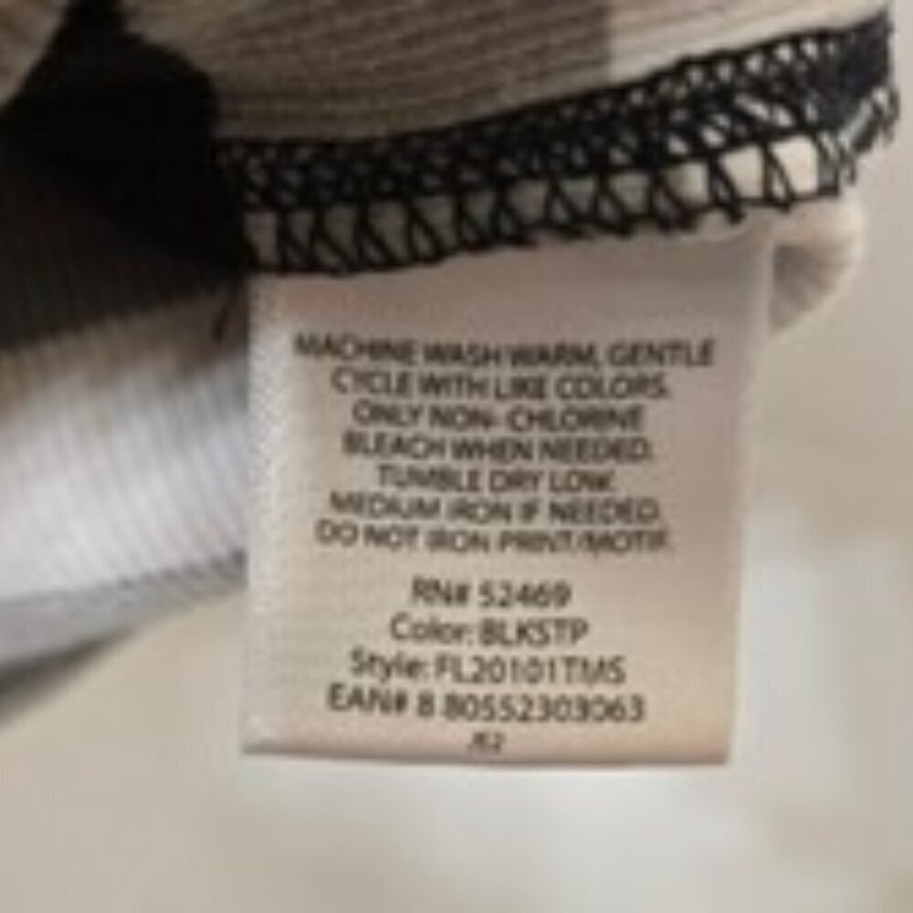 Faded Glory Sleeveless Ribbed Tank Top Black, Grey, Tan & White T-Shirt Sz 12 L - Picture 6 of 6